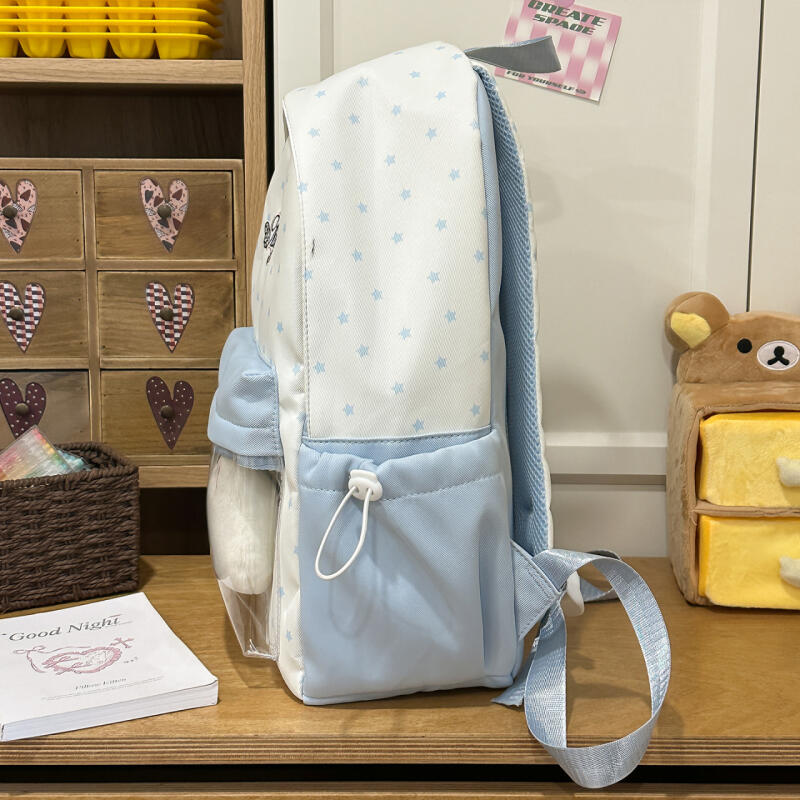 Contrast Printed Student Schoolbag Women's Lightweight Large Capacity Backpack