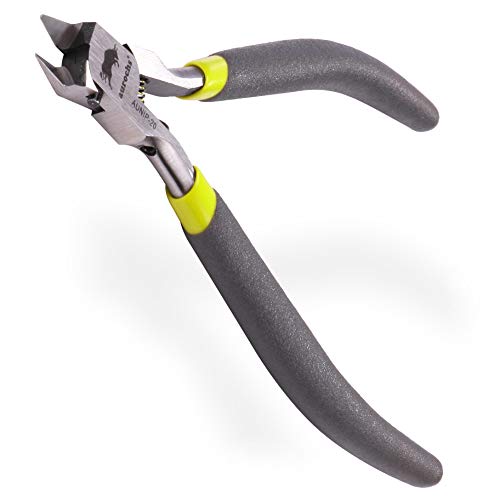 

aurochs Ultra-Thin Single-Edged Nippers, Precision Cutting Tools for Plastic Models and Gates (Gray & Lime, Right-Handed)