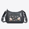 Waterproof Embroidered Oxford Shoulder Bag Multi Pockets Middle Aged Messenger Bag  Handbag