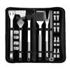 Outdoor BBQ Stainless Steel Tool Set: Knife, Fork, and Spatula