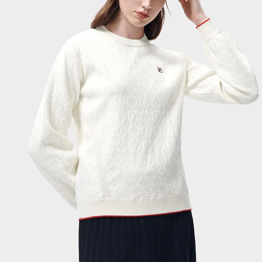 New FILA Knitwear Women's Steam White F11W411411AIV