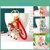 Adorable Metal Keychain Creative Little Sheep Design With Sparkling Rhinestones For Women