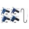 Brake Line Clamp Tool Set Spring Action Hose Control Kit with 4 Clamps for Brake System Service, Garage Repair, and Inspection Work
