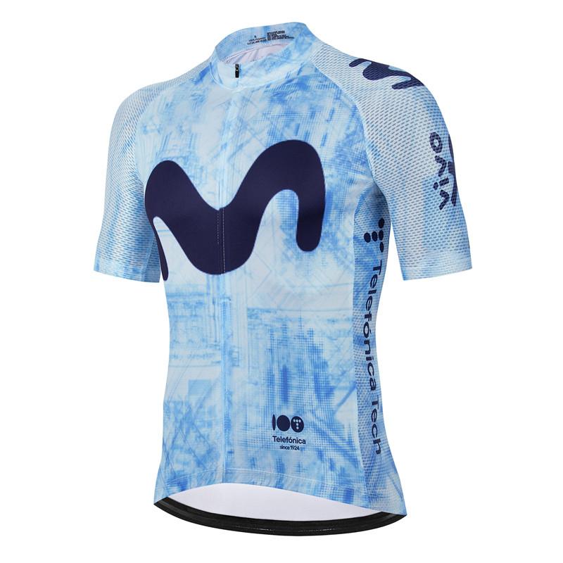 Movistar Pro Team Summer Cycling Jersey Suit Men's Breathable Mountain Bicycle Clothing Set Bike Mountain Maillot Ropa Ciclismo