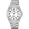 Cue and Cue Watch Analog Solar Waterproof Date Metal Band White Dial H060-204 Men's Silver