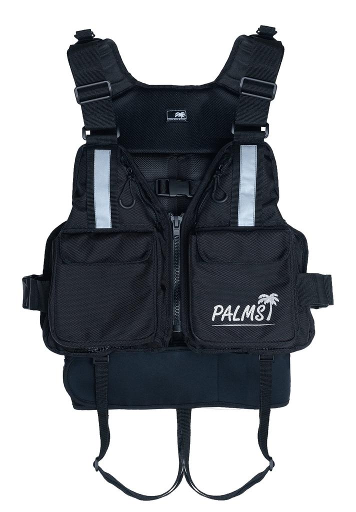 Palms Rock Shore Game Vest Black for Over 24 Hours Free Size Color Buoyancy 7.5kg