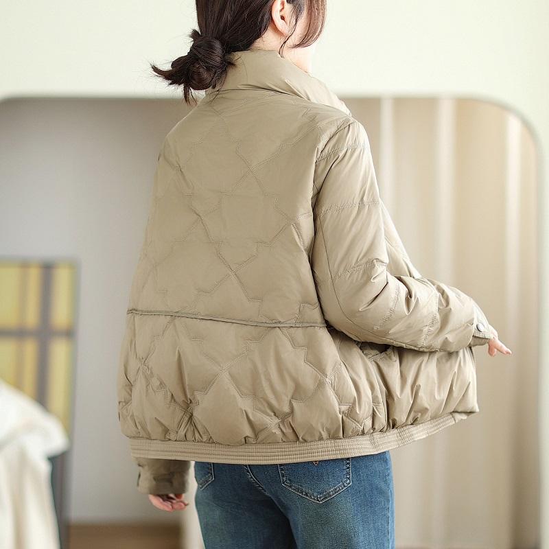 Podzim Jaro Zima Bavlna Vycpané oversized svrchní oděvy dámská ležérní volná bunda Kabát