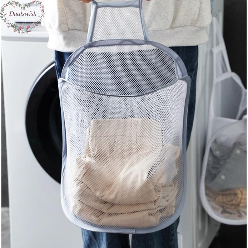 Storage Laundry Mesh Bag Washing Dirty Clothes Storage Wall-mounted Laundry Hamper Portable Storage Bag for Travel