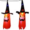 Hanging Lighted Glowing Ghost Garden Lawn Window Porch Halloween Decorations