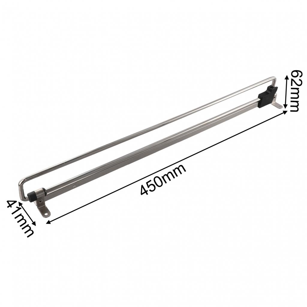 2 Pcs Retractable Adjustable Rods for Closet Space Saving Clothes Hangers