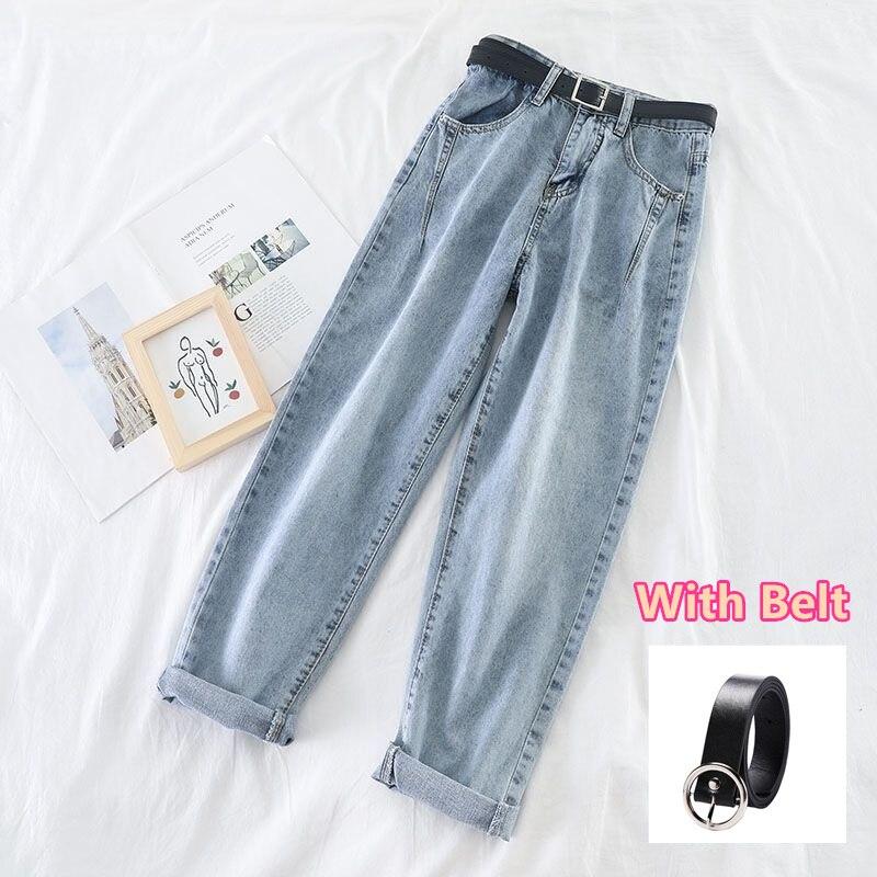 High Waist Jeans Women Harem Pants Loose Casual Plus Size High Street Denim Trousers Pants