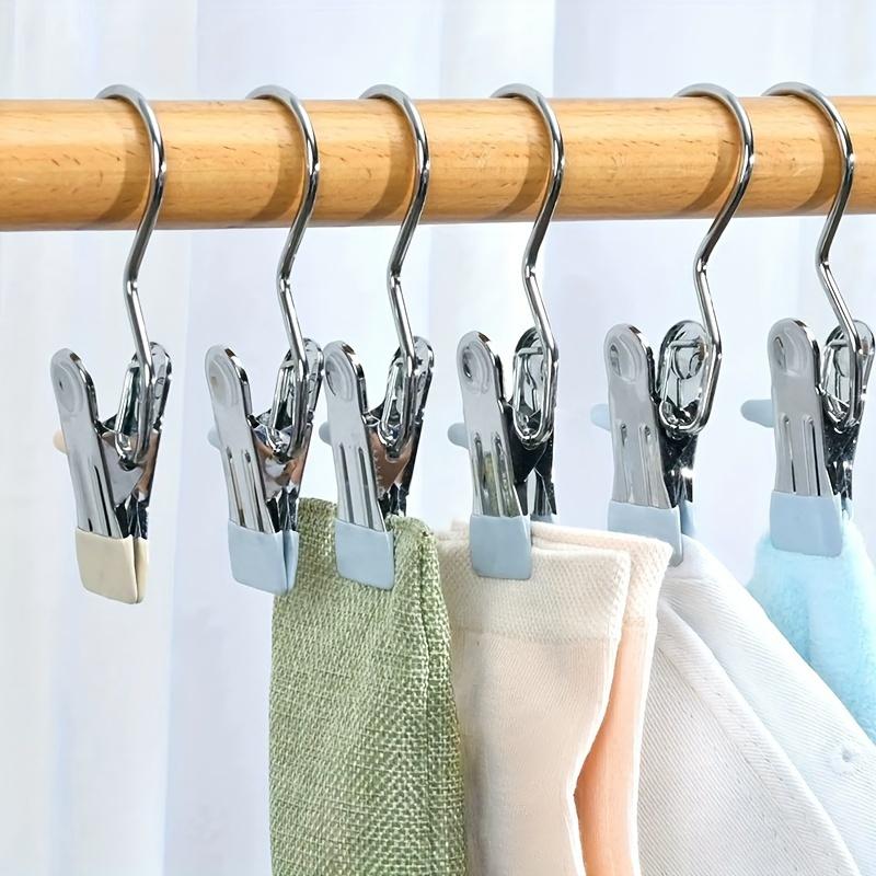 10pcs Multi-Use Metal Hook Clips - Portable Organizer for Hats, Shoes, Pants | Space-Saving Wardrobe & Closet Storage Solution