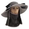 Mens Sun Hat with 2 Solar Fans Nylon UPF50 Wide Brim Fast Drying USB Rechargeable Summer Cooling