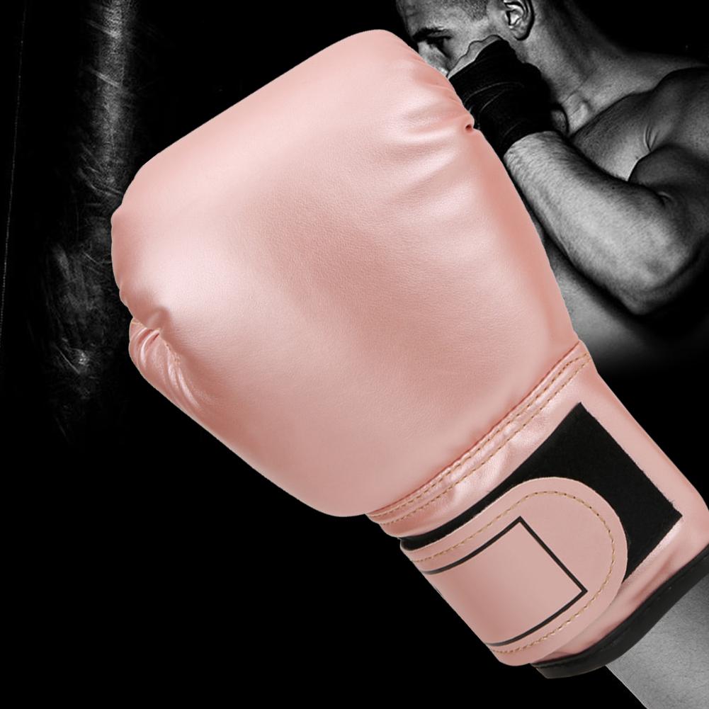 Breathable PU Leather Boxing Gloves Kid Sanda Sparring Sandbag Mitts Training EquipmentPink