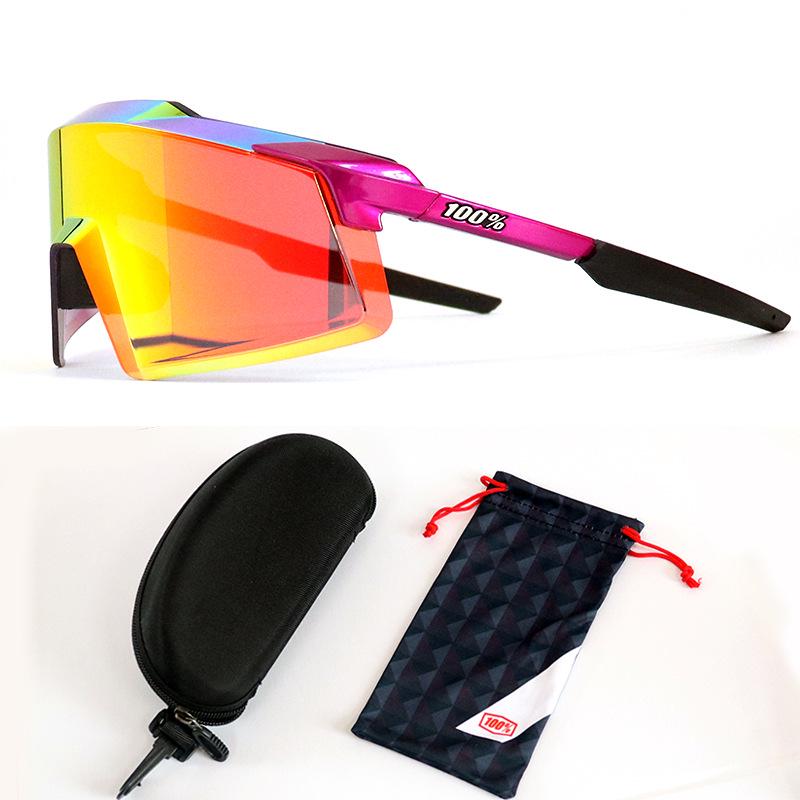 Trendy Unisex Cycling Glasses with Colorful Lenses - Windproof Sunglasses for Outdoor Sports and Mountain Climbing