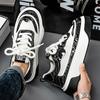 Fashion casual shoes men's 2025 summer new mesh breathable thick baseplate shoes Korean version versatile color matching skateboard shoes