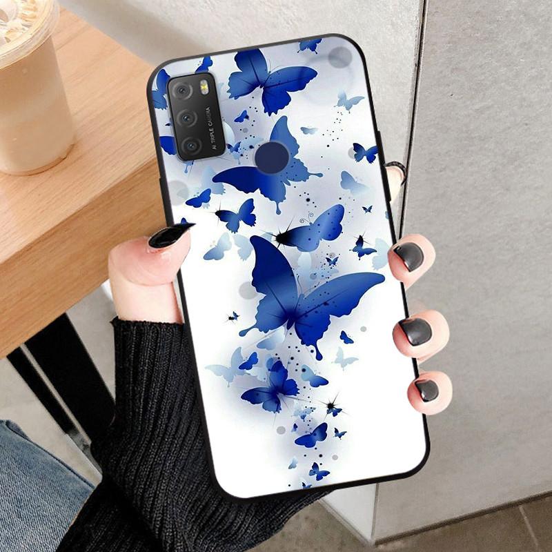 For TCL 20Y 20E Case Black Silicone Bumper Wolf Lions Soft TPU Covers for TCL 20E 6125F Funda Coque TCL20Y 20 Y 6156D Shells