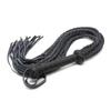 Genuine Leather Braided Flogger Black Sex Whip  Spanking Fetish Floggers