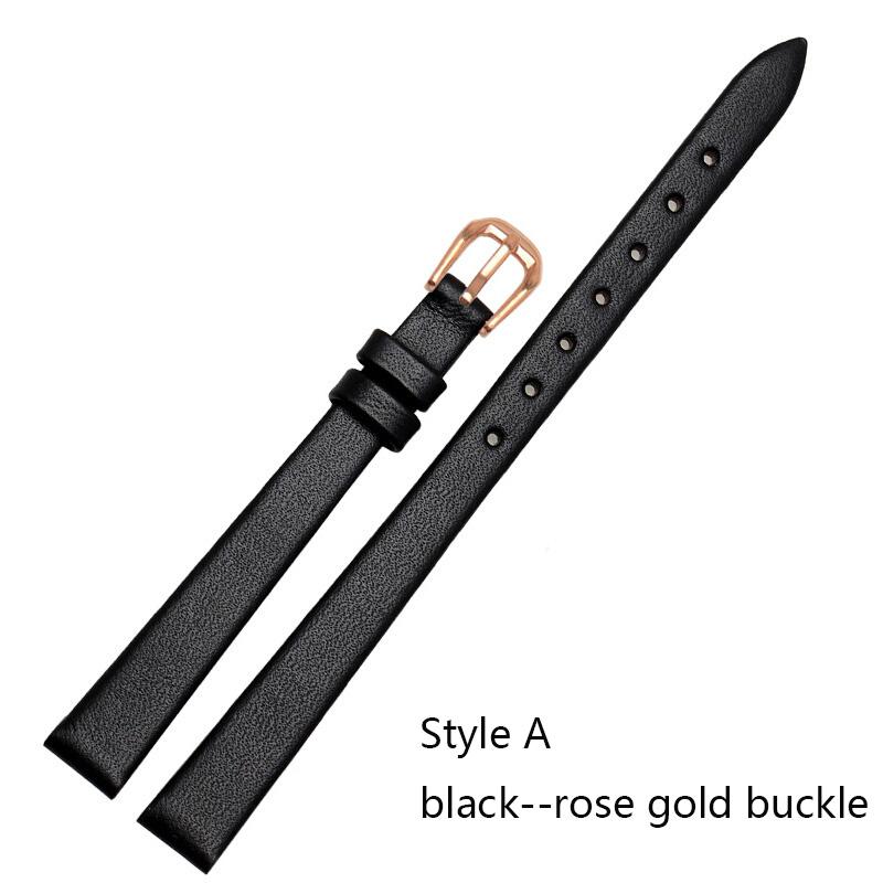 Genuine Leather Watch Bracelet Women Fashion Watchband Wristwatches Mini Band 6mm 8mm 10mm 12mm 14mm Small Size Watch Strap Red