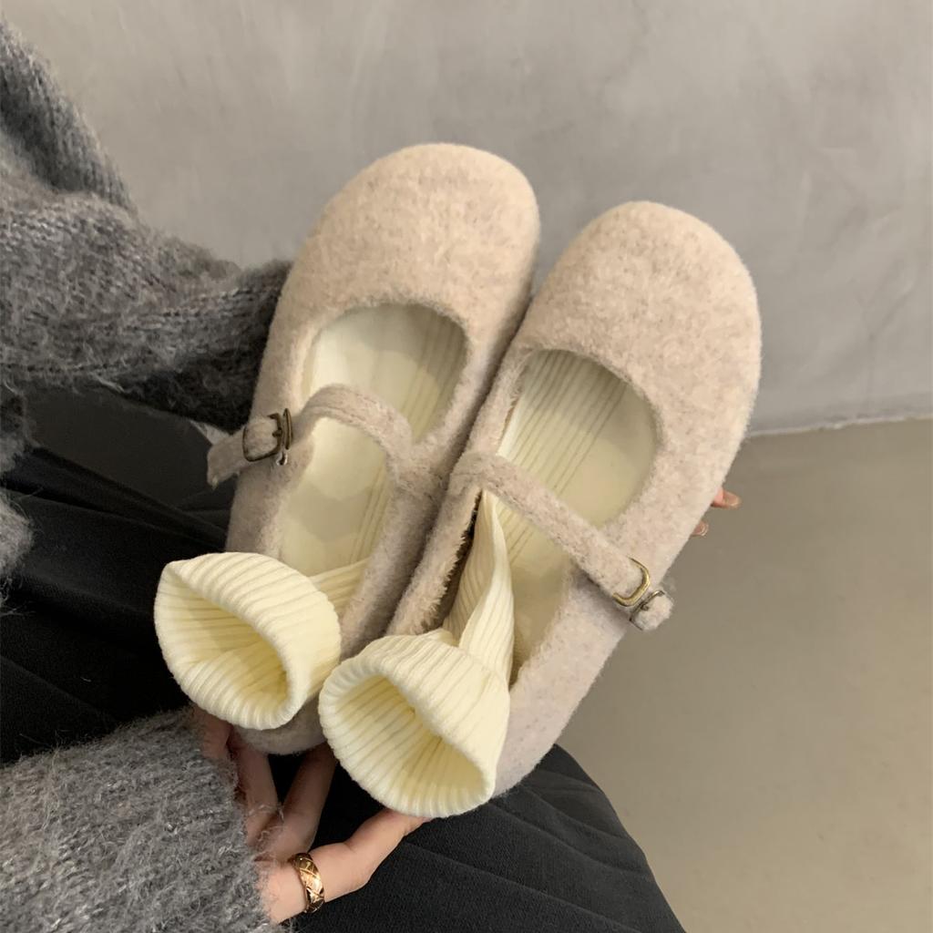 Fashion 2024 Fashion Woman Casual Shallow Winter Warm Plush Loafers Women Baotou Comfortable Design Flats sneakers Zapatos De Mujer