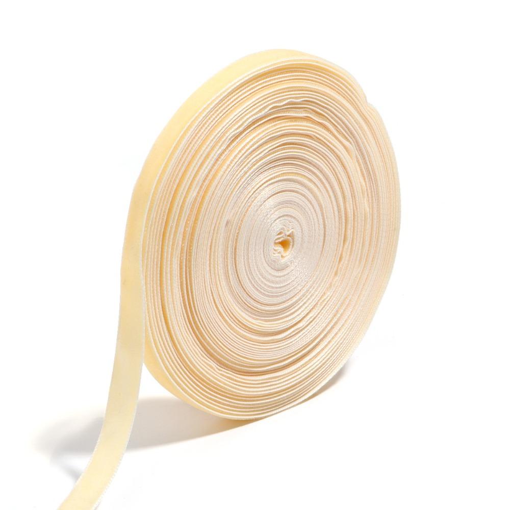 10 Yards/Roll Velvet Ribbon 1/2 Cm Wide Solid Color Craft Ribbon One-Sided Velvet Gift Packaging Ribbon
