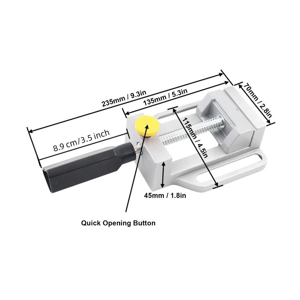 Aluminum Alloy Mini Vise Multi-function Quick Release Bench Vice Flat Table Engraving Drill Press Vise