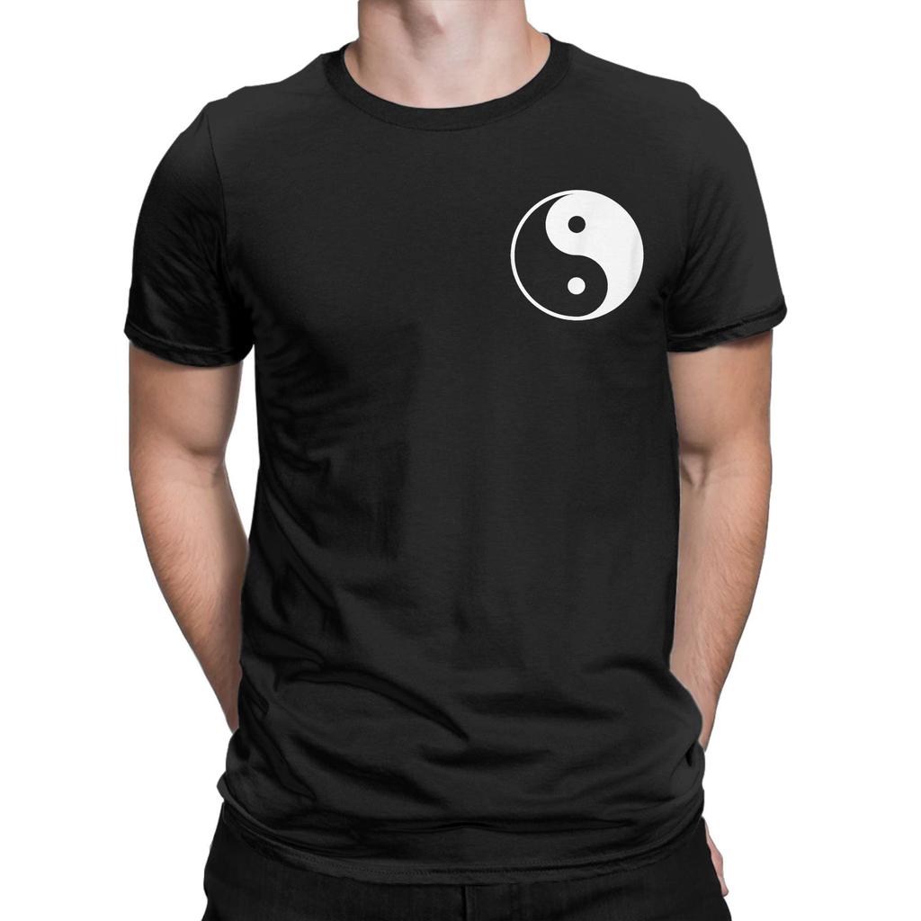 Vintage Yin Yang Bagua Formation T-shirts Herr Crew Neck Ren Bomull T-shirt Kortärmad T-shirts Festkläder
