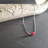 Silver Necklace with Coral, Product Weight 2.28 G (2147213)
