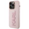 Karl Lagerfeld KLHCP15L3DMBKCP iPhone 15 Pro 6.1" Pink Hardcase 3D Rubber Glitter Logo