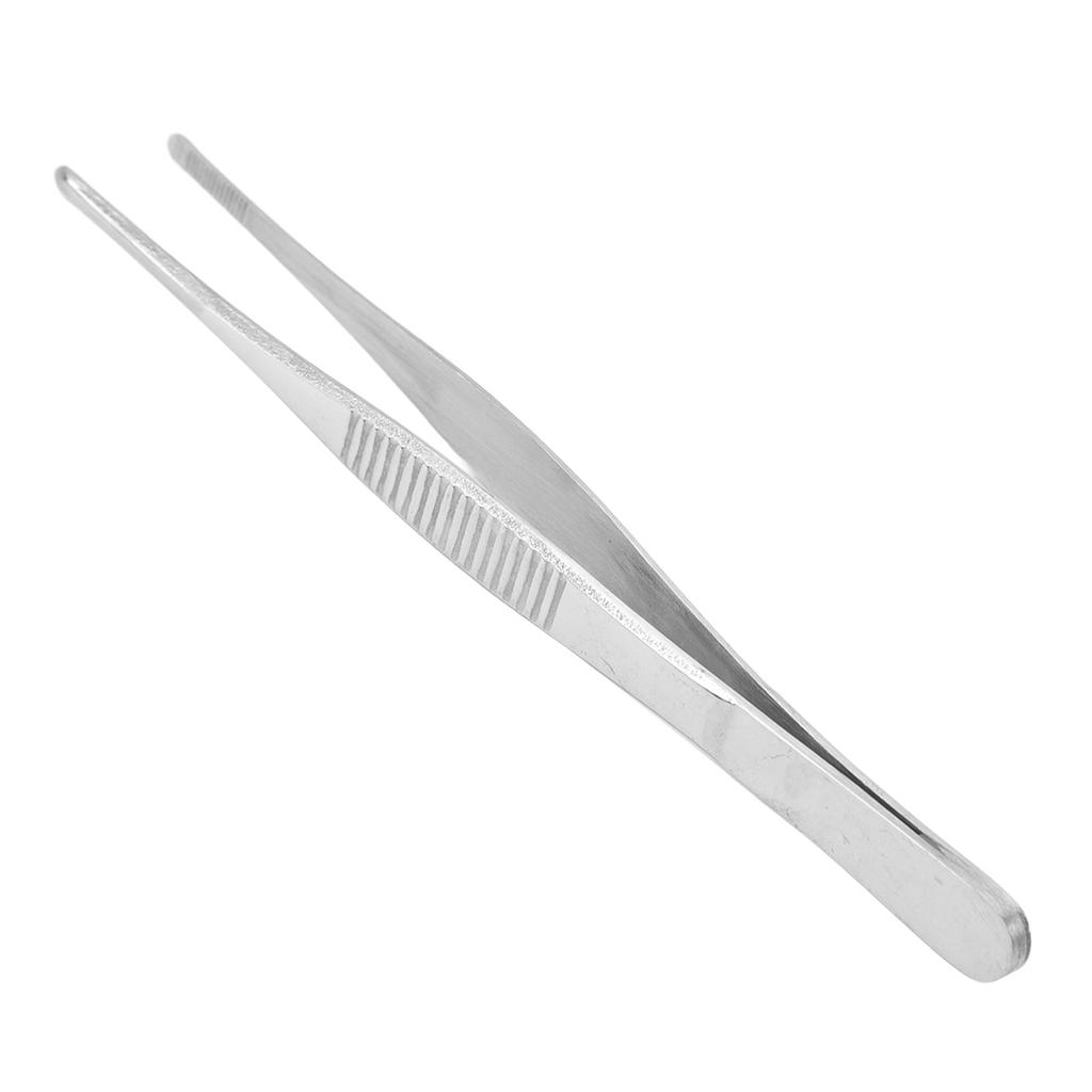 Dressing Forceps Serrated Straight Tip Slip Resistant Stainless Steel Surgical Tweezers 5.5in