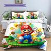 Mario Colorful Kaleidoscope Duvet Cover & Pillowcases, Mario Fan Bedding, Ideal Gift.chl