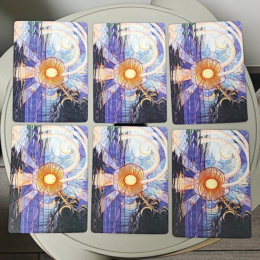 Sacred Geometry Cards for The Visionary Path 10.4*7.3cm 64 Pcs Oracle Cards Integrating Math, Science, and Spirituality