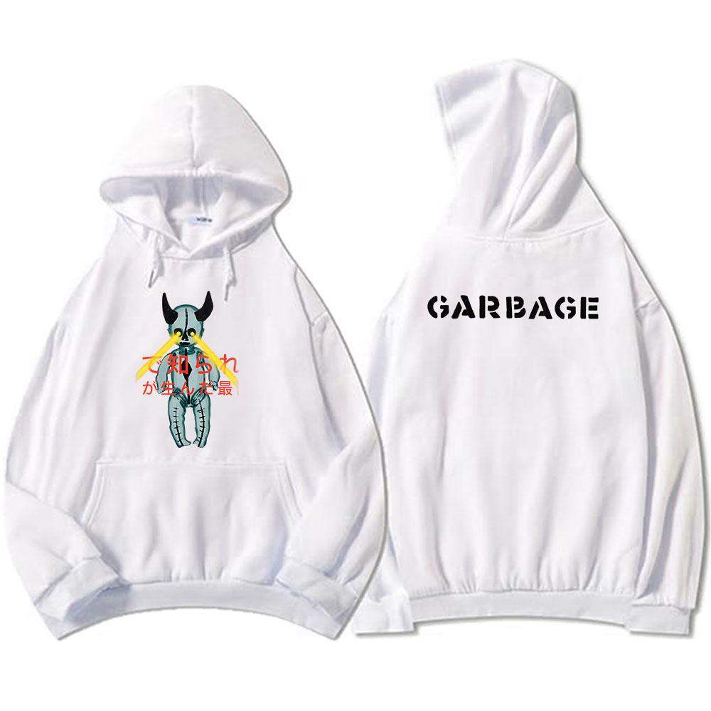 Heavy Mental Garbage Rock Band Graphic Hoodies Winter Cartoon Printing Sweatshirts Unisex Streetwear Ropa Hombre Hooded