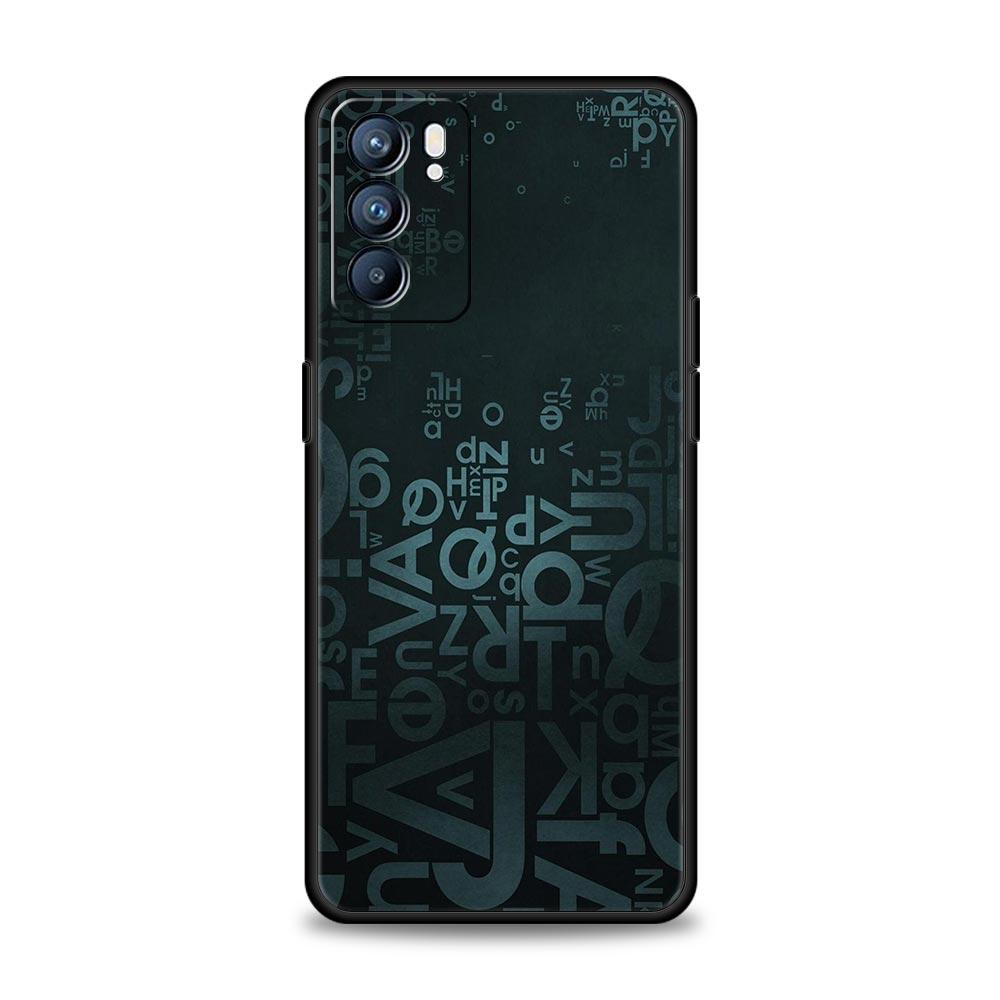 Number Pattern Phone Case For Oppo Reno 13 12 11 10 7 F Find X5 X6 A98 A80 A79 A78 A57 A54 A31 A17 Pro 5G Soft TPU Cover Fundas