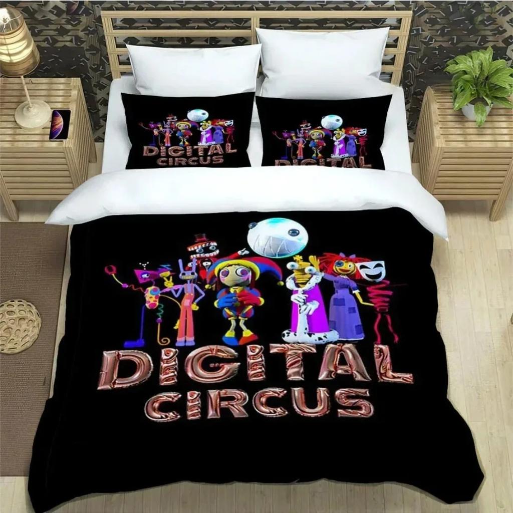 Comforter Amazing Digital Circus Bedding Set 3D Print Anime Bed Single Twin Full Queen King Size Bed Set