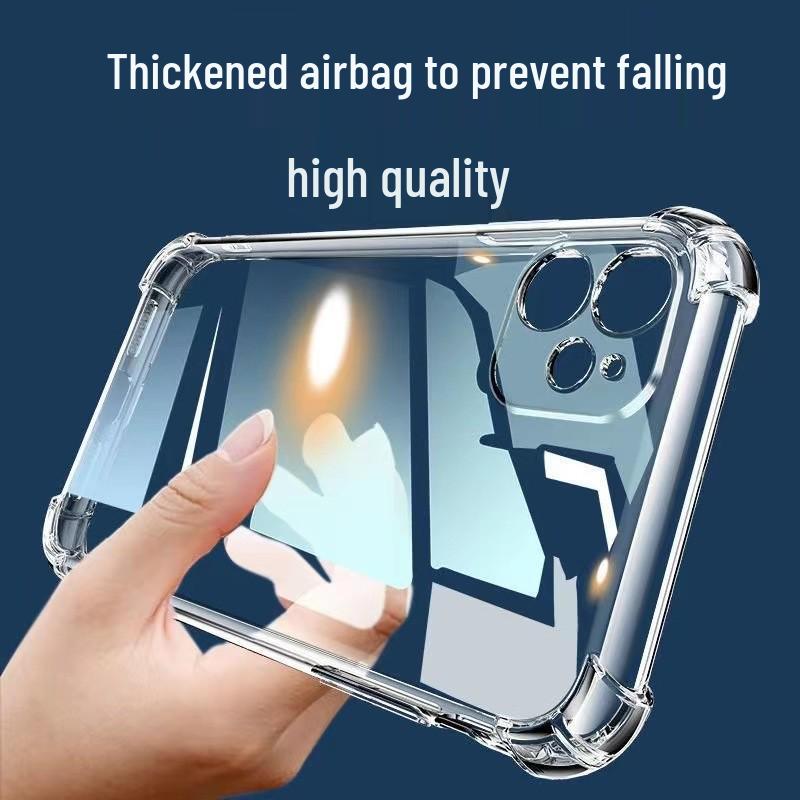 Transparente Vier-Ecken-Anti-Fall-Hülle für iPhone 15 Pro Max, 14, 13 und 12 Plus