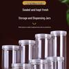 5 Transparent Plastic Bottles - Sealed Jars for Grains or Candy Storage