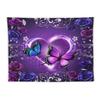 Butterfly Wall Hanging Spring Plant Floral Butterfly Tapestry for Living Room Party Beach Picnic Blankets Tablecloths Wall Decor