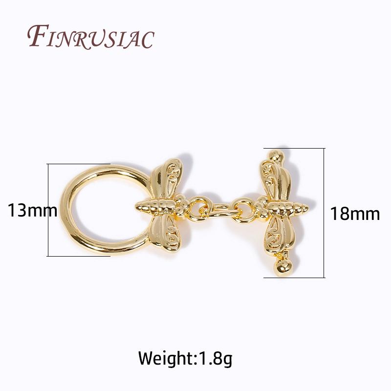 

18K Gold Plated OT Clasps Connectors For DIY Jewelry Making,Dainty Brass Butterfly Toggle Clasps DIY Jewelry Making Supplies 2 Piece
