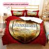 Biancheria da letto con motivo Arsenal Football Club Decorazione per la casa Regalo di compleanno (1 * copripiumino + 2 * federa, senza nucleo)