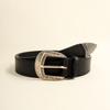 Stylish Buckles Belt Ladies Western Styles Waist Belt Durable Leather Waistband for Versatiles Styling