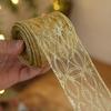 1pcs Christmas Decorations Ribbon Polyester Glitter Wired Ribbon 2.5 Inches Wide 2m Length Wedding Party Decorations