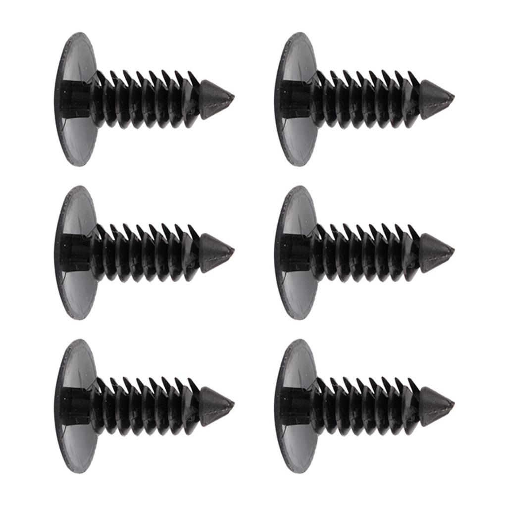 100pcs Car Door Trim 7.5mm Hole Plastic Push in Rivets Fastener Black