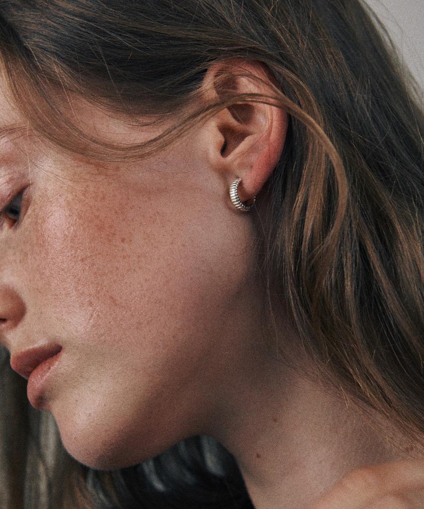 Verte [925 Silver] Deux.Silver.230 / Epais Tier Earring