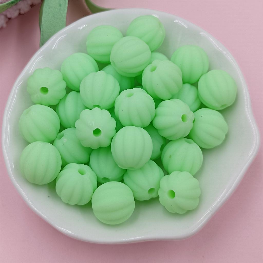 Gifts Rubber Beads Bracelets DIY Jewelry Making Pumpkin Handmade Necklace Loose Beads 30Pcs 12mm