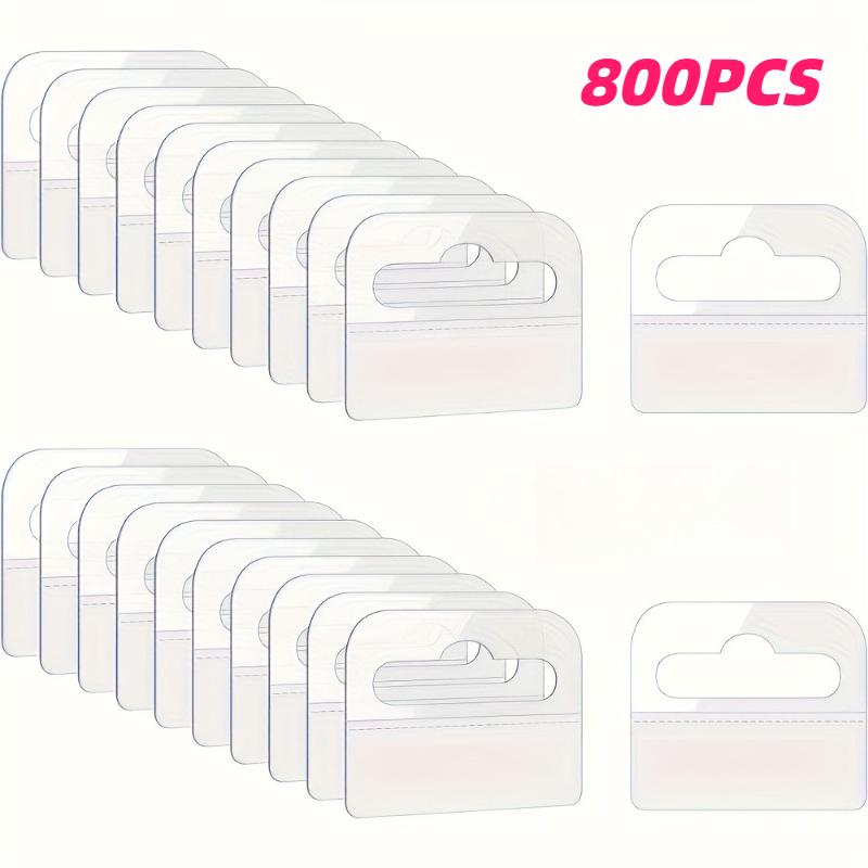 500/600/800 Stück Kunststoff-Aufhängehaken Selbstklebende Sockelaufhänger Strapazierfähige Display-Etiketten für Einzelhandel Kleine Unternehmen Geschäfte