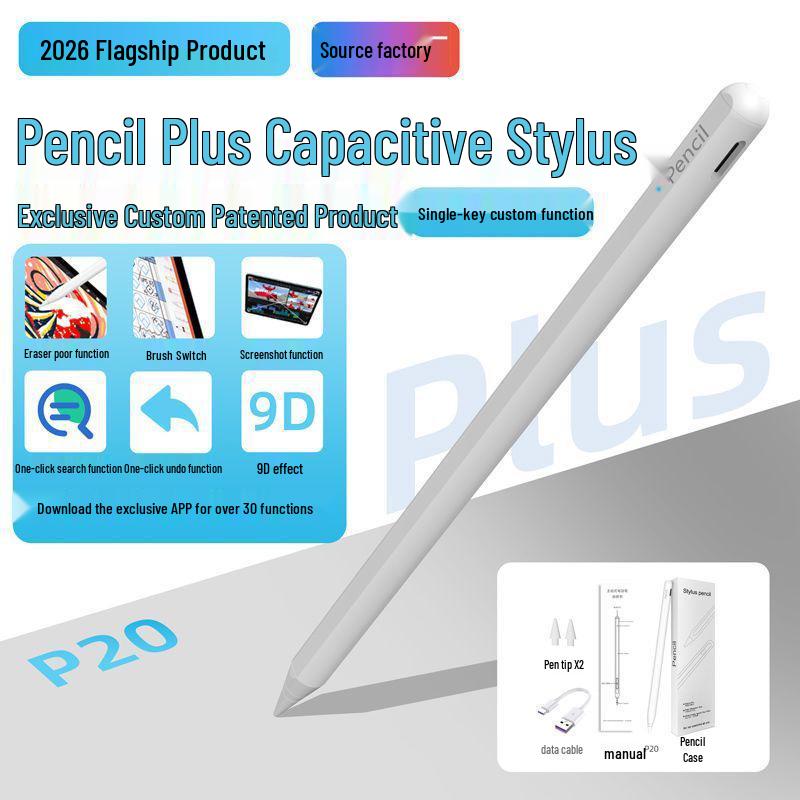 2nd Gen Magnetic Stylus Pen for iPad - Fine Tip, Tilt & Pressure Sensitive