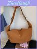 Unisex Midsize Nylon Shoulder Bag With Zipper Closure For Everyday
