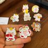 Cartoon Zodiac Horse Brooch Zinc Zinc Zinc Alloy New Year Lapel Pins Cute Animal Brooch  Clothing Accessories
