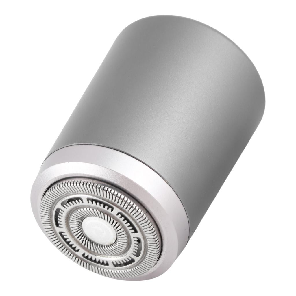 Electric Beard Trimmer for Men Aluminum Steel Rechargeable Portable Beard Trimmer for Car Travel Silver